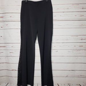 Alice + Olivia Mandy Lace Panel Wide Leg Pants